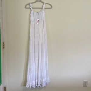 Jessica Simpson White Eyelet Maxi Dress S